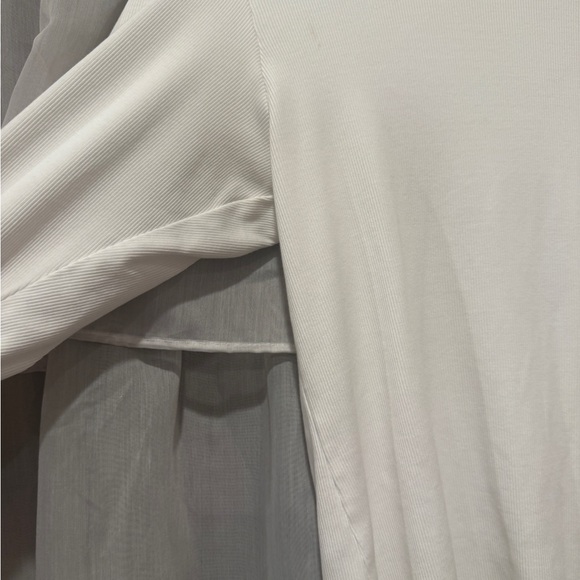 Veronica Beard Cream Ribbed Top - Picture 1 of 9